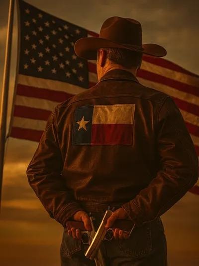 Patriotic Texan at gun show